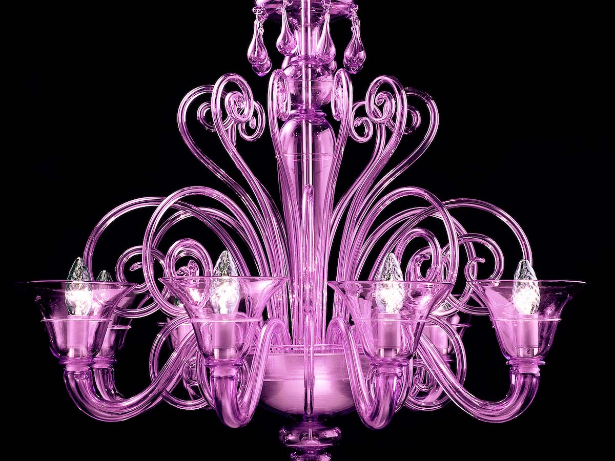 Seguso Gianni Clear Glass Chandeliers